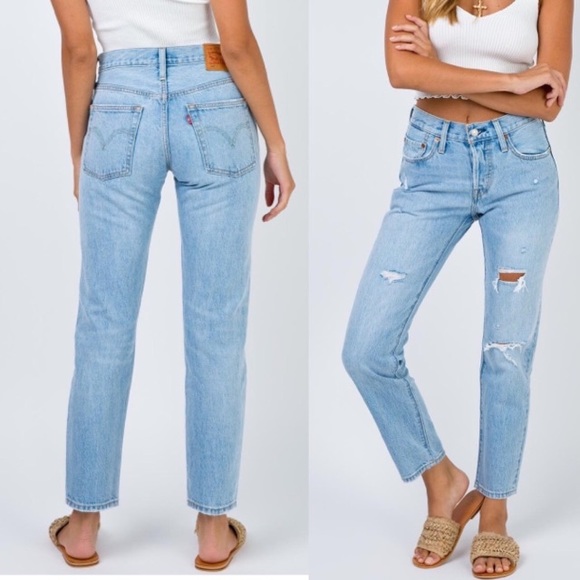 Levi's Denim - (SOLD) LEVI’s 501 ST Slim Tapered Denim Jeans Blue 28